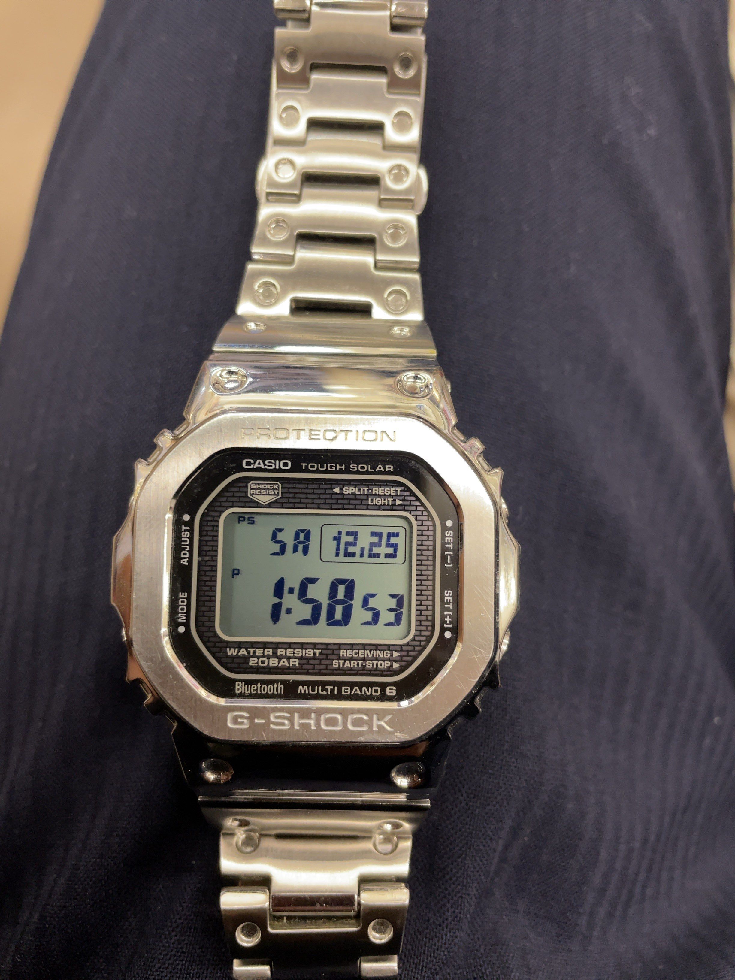 Casio G-Shock GMWB5000D-1 - 44mm in Stainless Steel