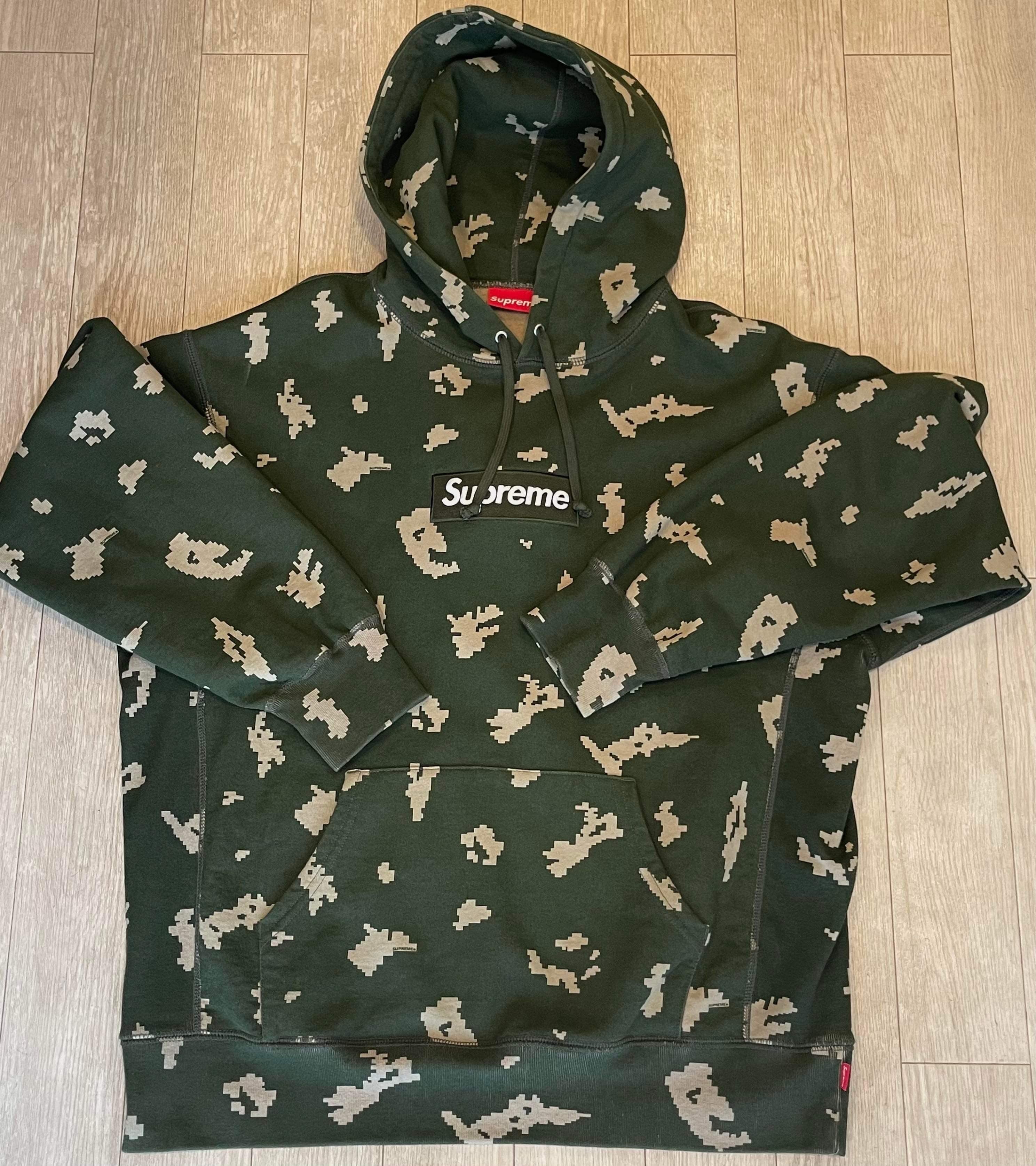 Supreme Box Logo Hooded Sweatshirt "Olive Russian Camo" (21FW)