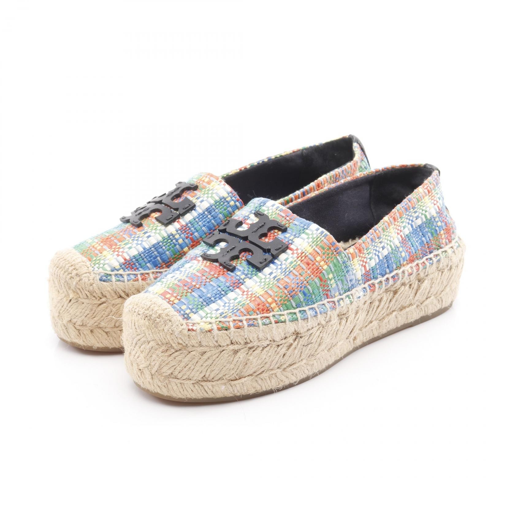 トリーバーチ Tory Burch エスパドリーユ スリッポン 靴 ファブリック レディース マルチカラー 144898 457 【中古】