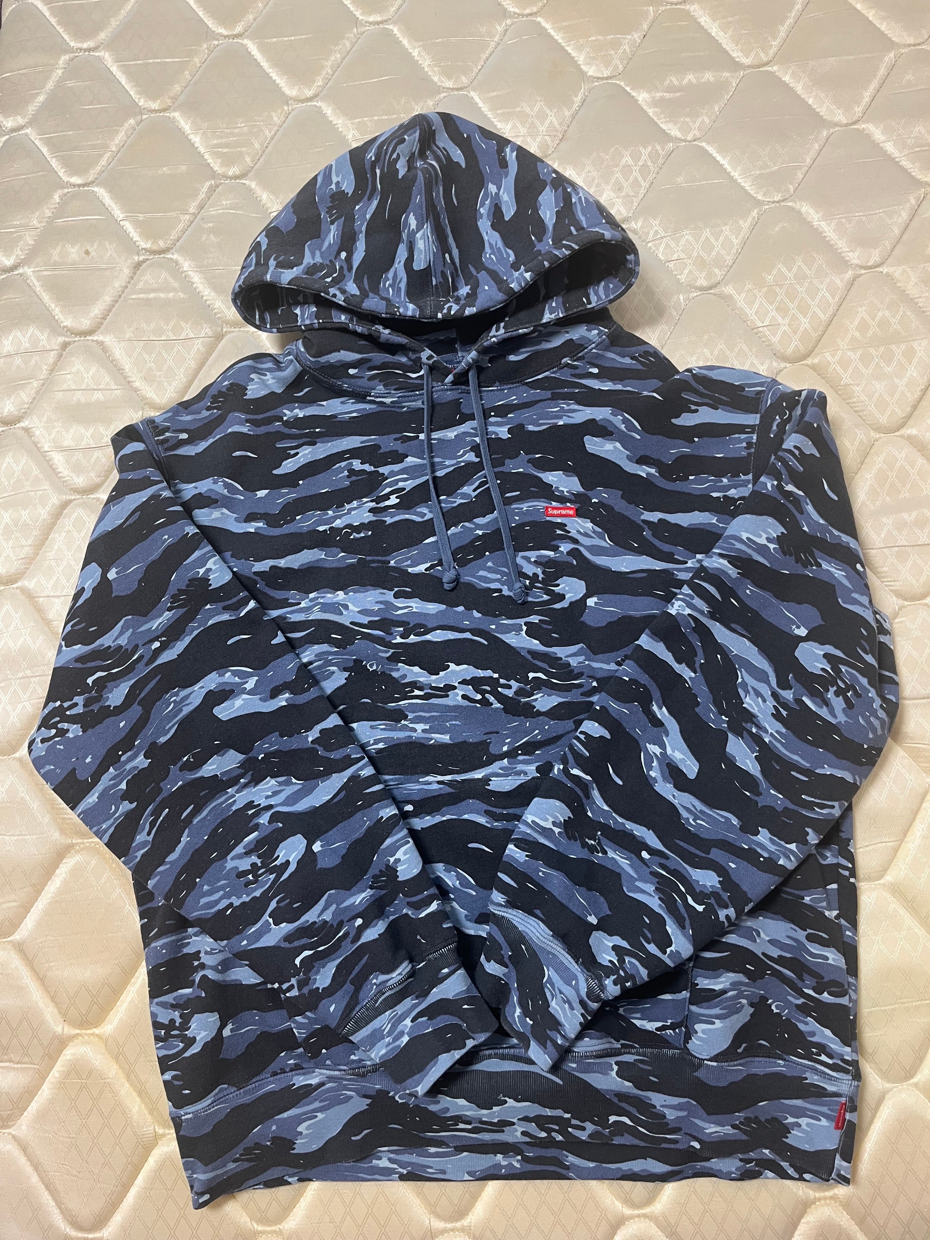 Supreme Small Box Hooded Sweatshirt "Blue Tiger Camo" (24FW)