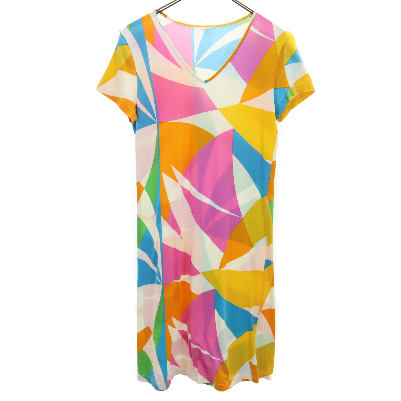 Marimekko MIKA PIIRAINEN マリメッコ ミカピーライネン 半袖 ロングワンピース XS