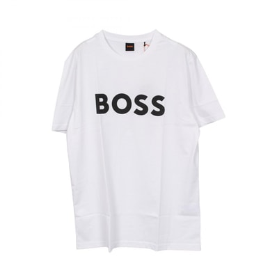 ボス BOSS ロゴ 半袖Tシャツ 衣料品 トップス コットン レディース ホワイト系 50481923100XL 【新品】
