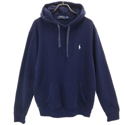 POLO RALPH LAUREN ポロラルフローレン 長袖 スウェットパーカー S ネイビー プルオーバー 裏起毛