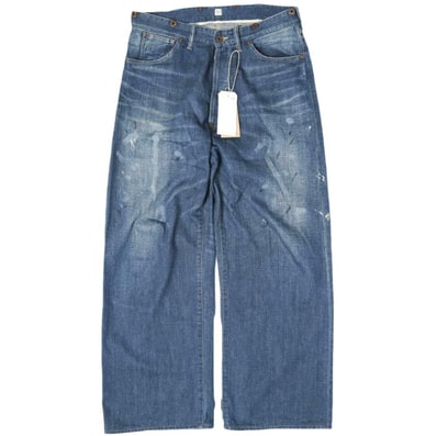 TAIGA TAKAHASHI T.T タイガタカハシ LOT.704 DENIM TROUSERS C.1920'S ダメージ&ペイント加工 デニムトラウザーズ TTSS25704 34 DAMAGED INDIGO PAINT 定価77,000円 パンツ
