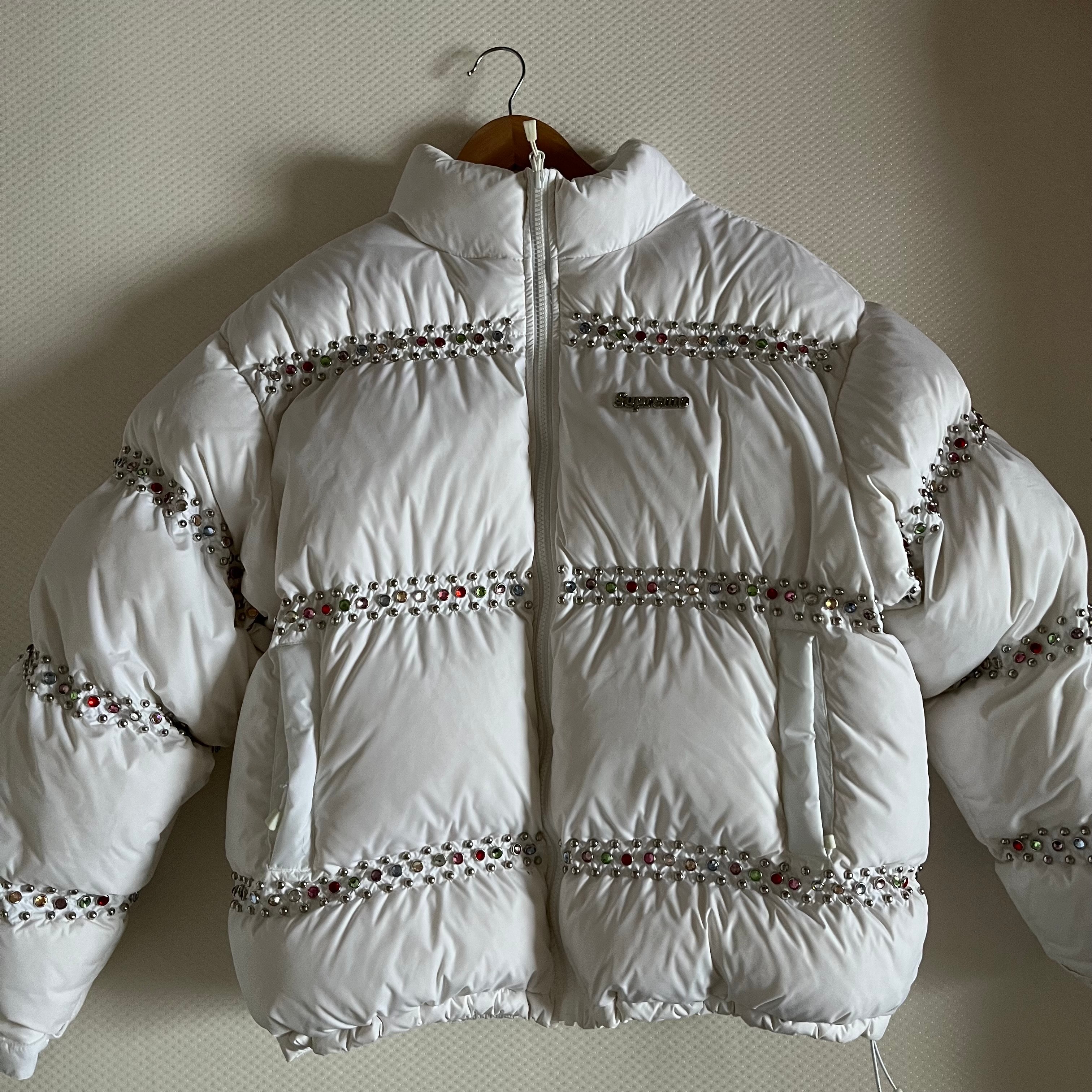 Supreme / B.B. Simon Studded Puffer Jacket "White"
