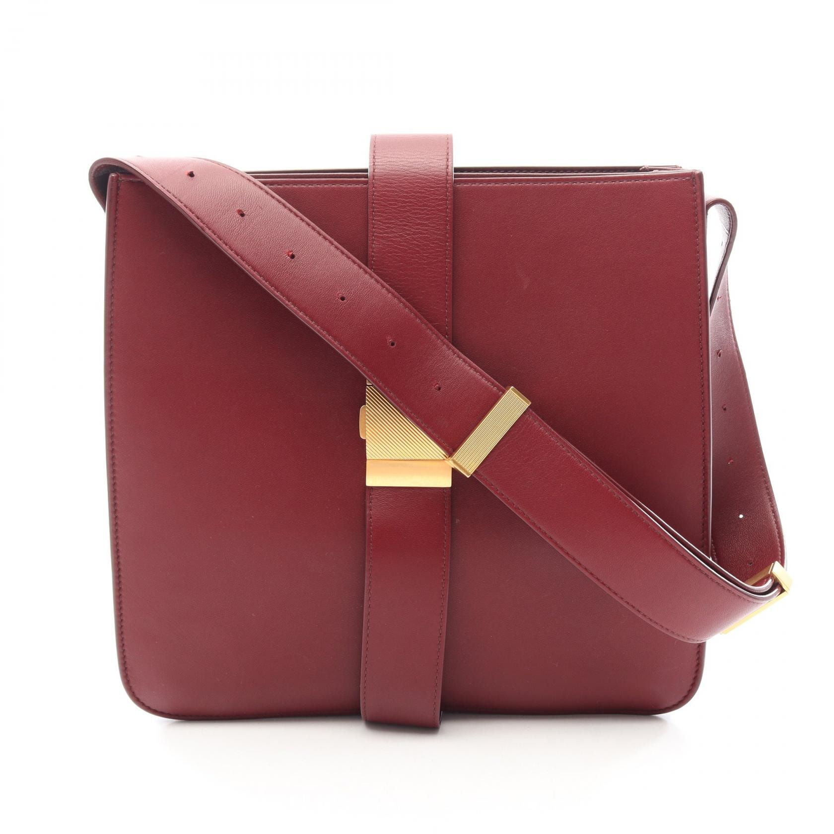 ボッテガヴェネタ BOTTEGA VENETA マリー ショルダーバッグ バッグ レザー レディース ボルドー系 【中古】
