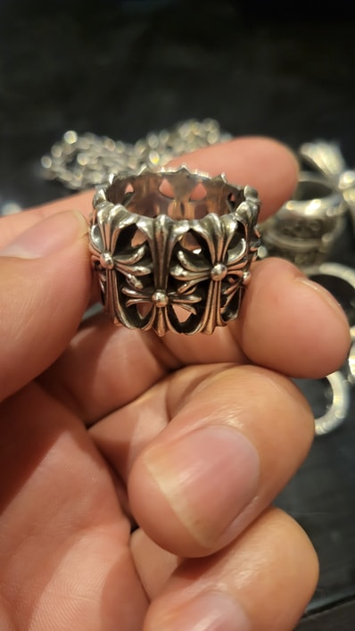 Chrome Hearts Cemetery Cross Ring "Silver"