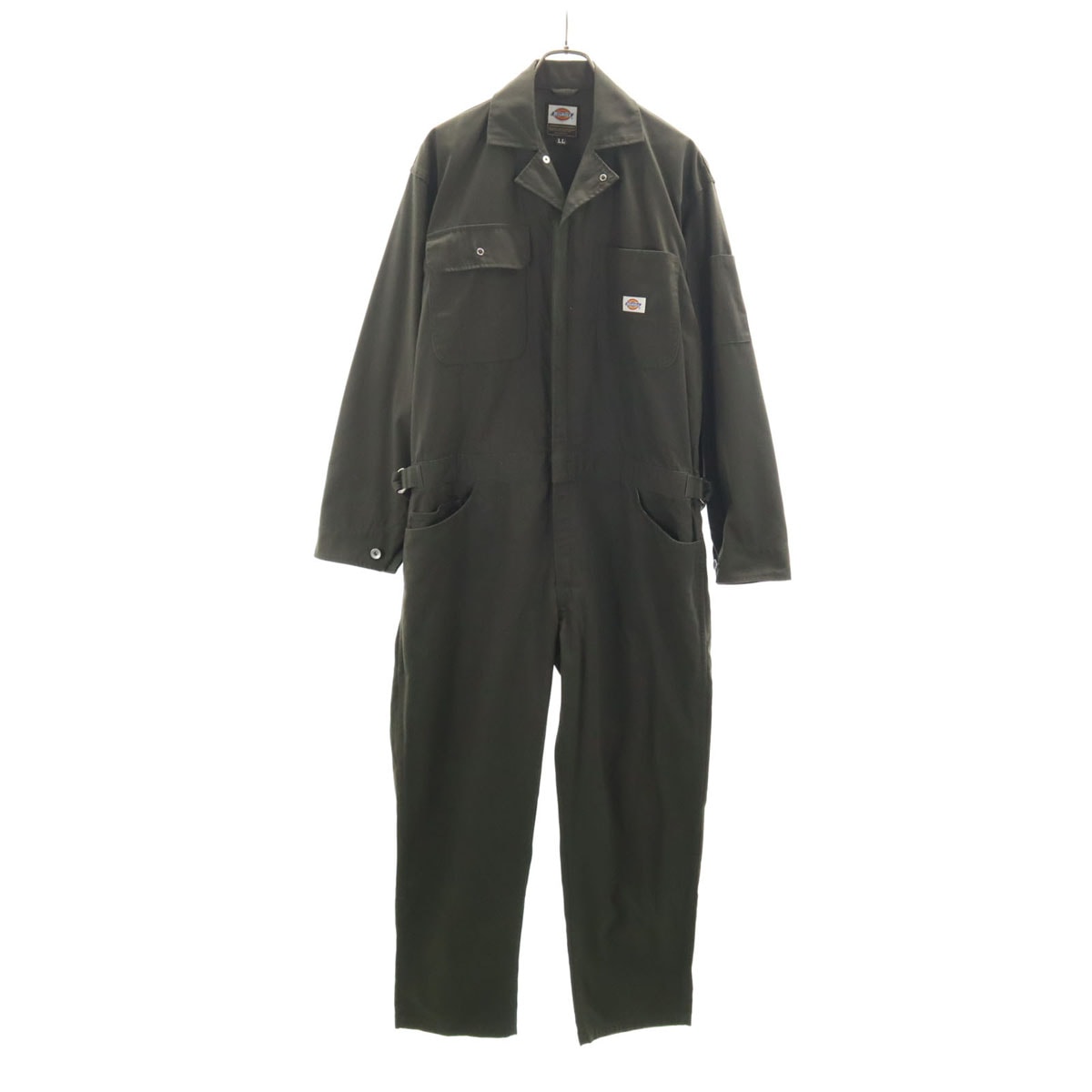 Dickies ディッキーズ 長袖 つなぎ LL カーキ オールインワン