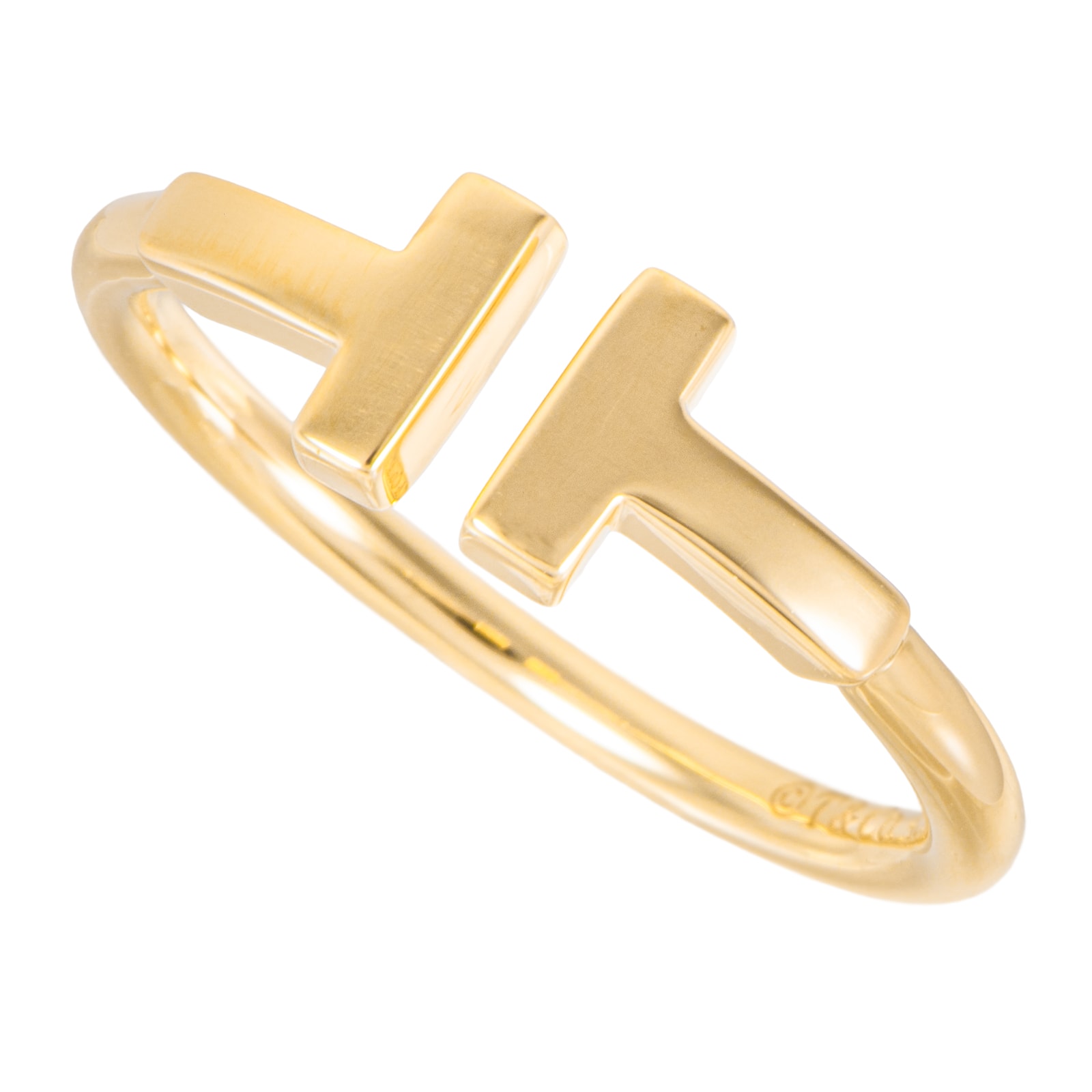 TIFFANY&Co. ティファニー ティファニーT ワイヤー リング 指輪 11号 K18YG ゴールド【中古】