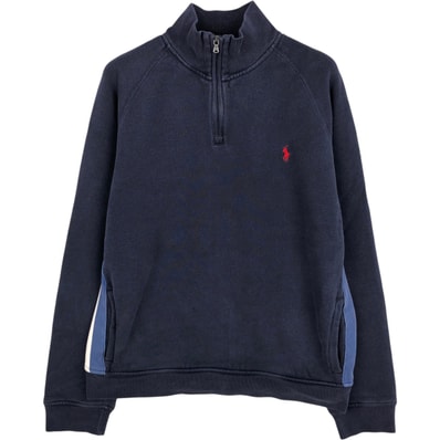 古着 ラルフローレン Ralph Lauren POLO by Ralph Lauren ハーフジップスウェットシャツ トレーナー メンズL相当/eaa624379