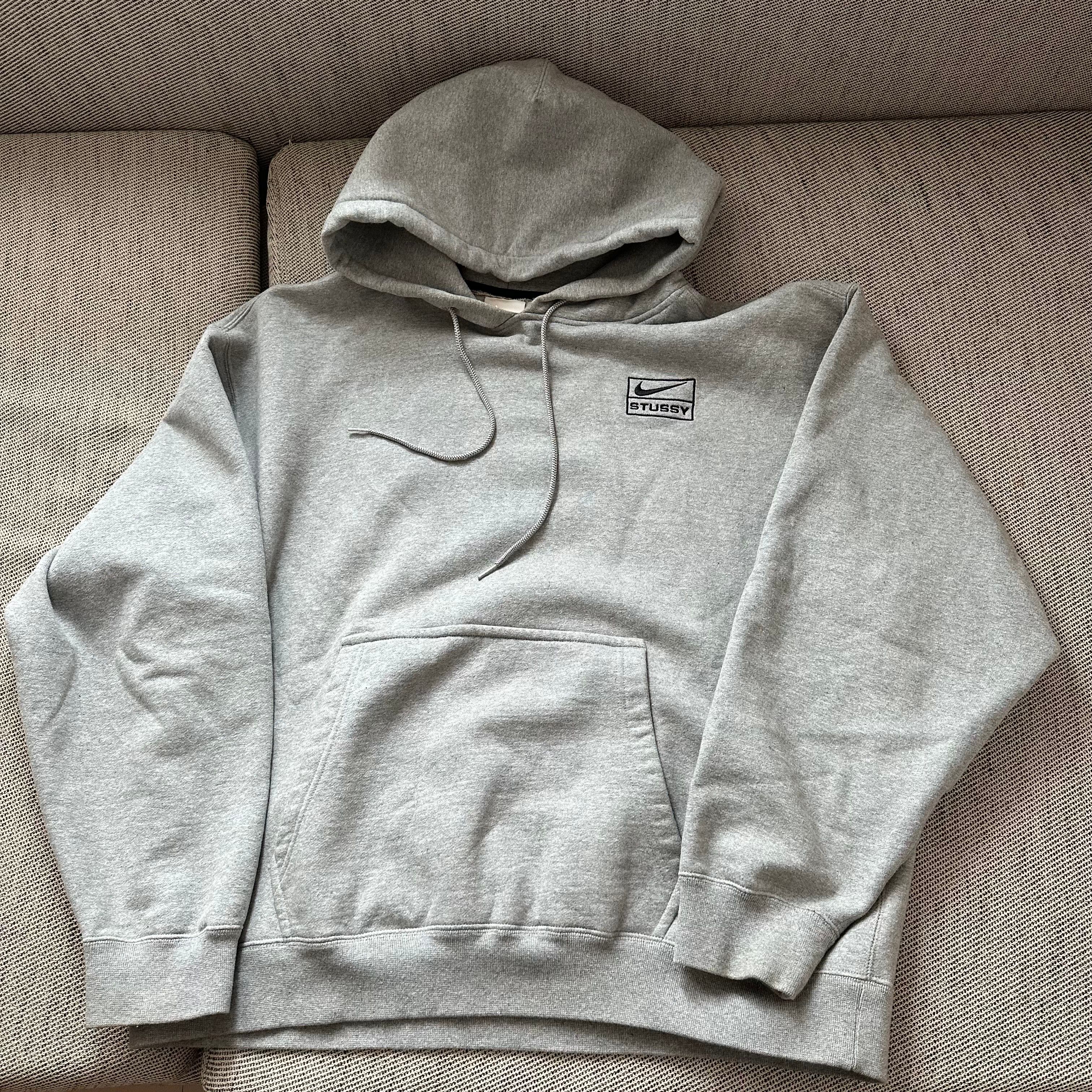 Stussy × Nike NRG Washed Hoodie (US Size) "Grey" DJ9488-063