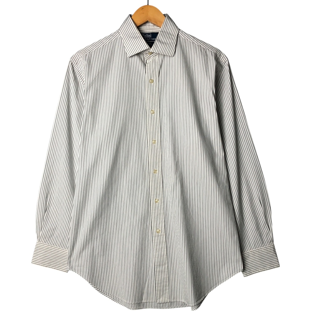 古着 ラルフローレン Ralph Lauren REGENT CLASSIC FIT 長袖 コットンストライプシャツ メンズM相当/eaa575558