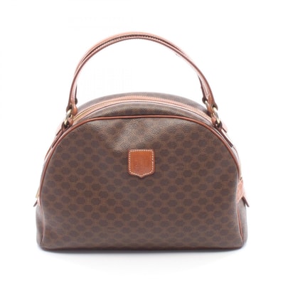 セリーヌ CELINE マカダム ハンドバッグ バッグ PVCコーティングキャンバス レザー レディース ブラウン系 【中古】