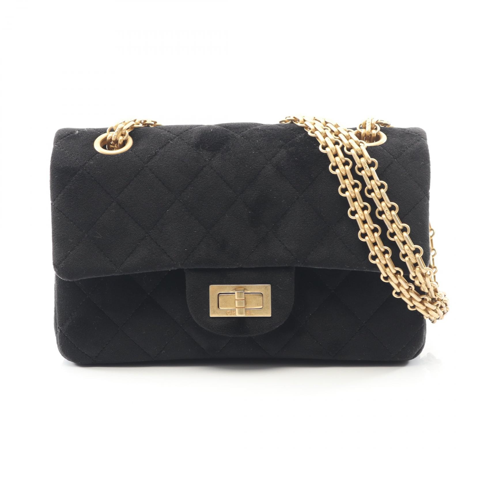 シャネル CHANEL 2.55 ショルダーバッグ バッグ ファブリック レディース ブラック系 【中古】