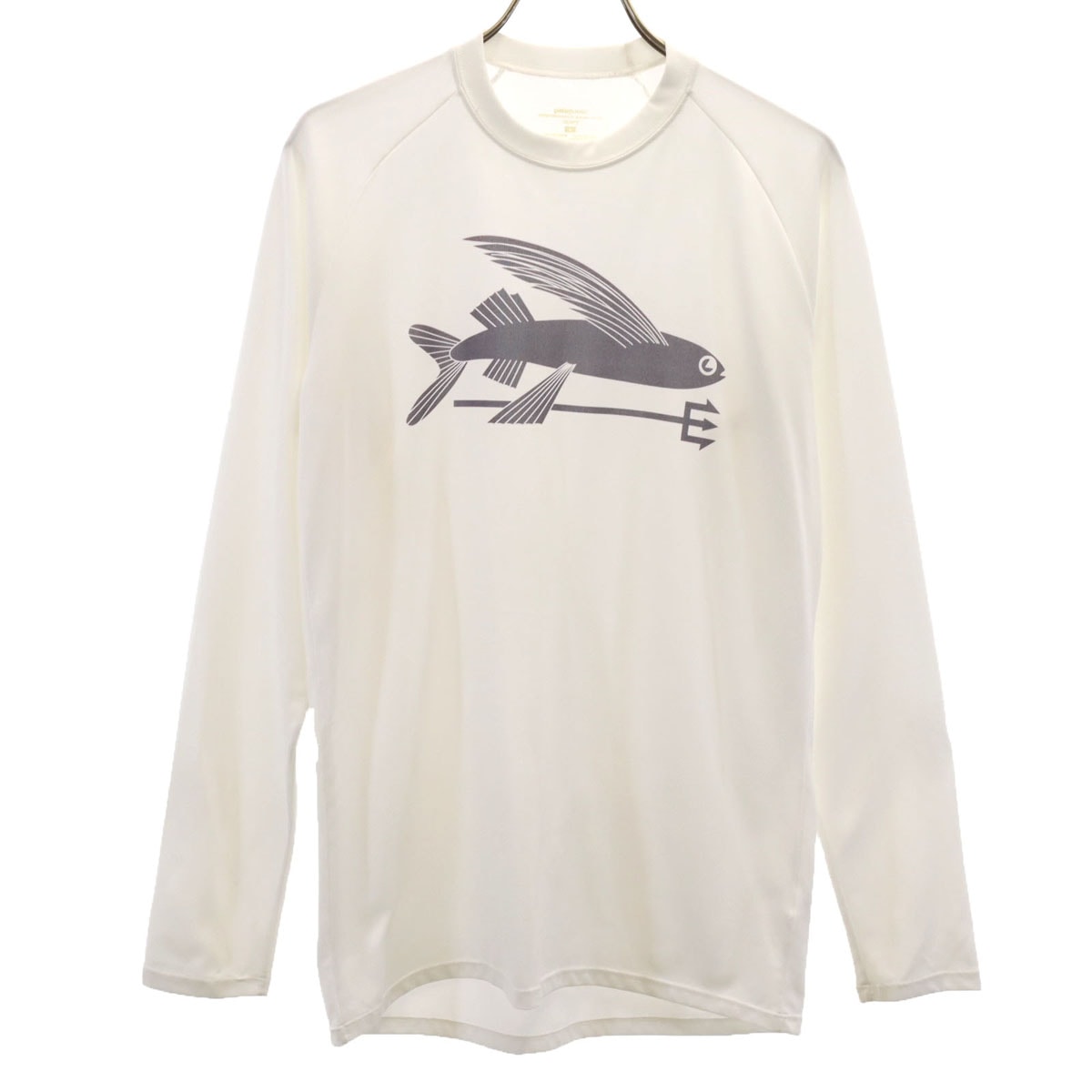 patagonia パタゴニア 長袖 Tシャツ S ホワイト フライングフィッシュ ロンT アウトドア 86165S8