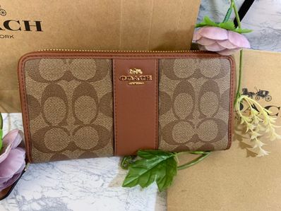 COACH長財布 ブラウンロゴ シグネチャー 正規品