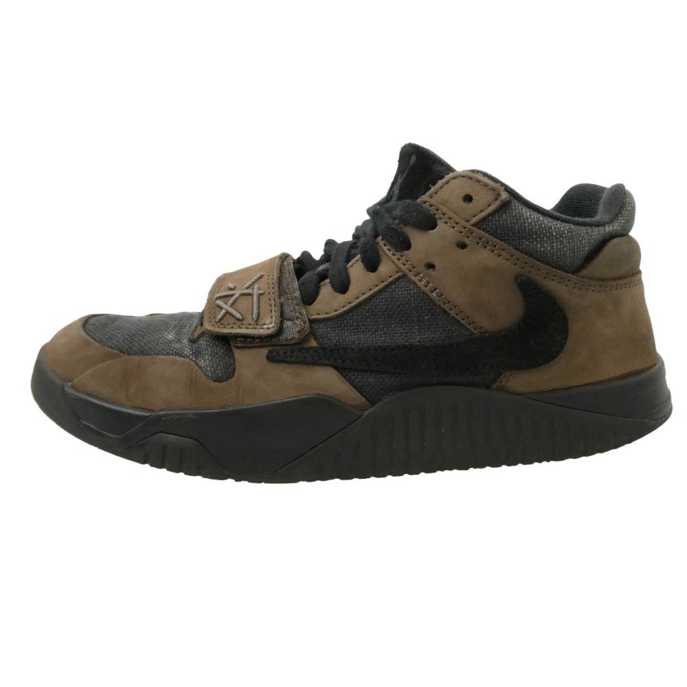 NIKE ナイキ FZ8117-204 × Travis Scott トラヴィススコット Jordan Jumpman Jack TR CJ1 T-Rexx Black and Dark Mocha ジョーダン ローカット スニーカー 26.5cm【中古】