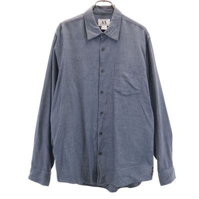 ARMANI EXCHANGE アルマーニエクスチェンジ 90s オールド 長袖 シャツ M グレー
