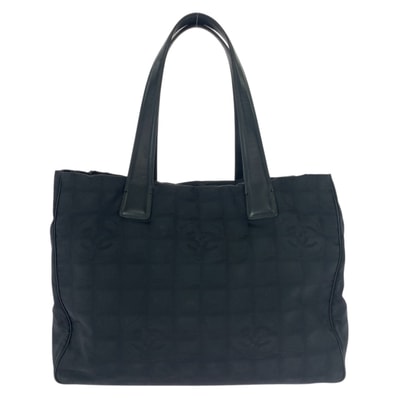 CHANEL シャネル ニュートラベルライン ニュートラトートMM ブラック 黒 ゴールド金具 ナイロン レザー/ トートバッグ ショルダーバッグ 505900 【中古】