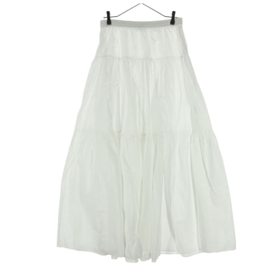 美品 Calvin klein カルバンクライン マキシ丈 フレアスカート M ホワイト