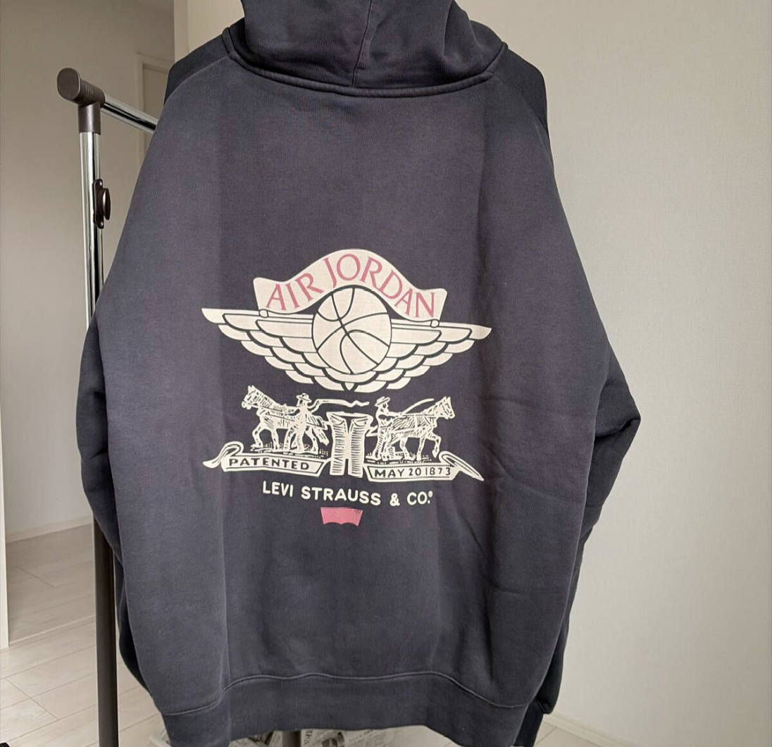 Nike Jordan x LEVI'S Heavyweight Fleece Zip Hoodie "Black" (Asia Size) IM6735-010