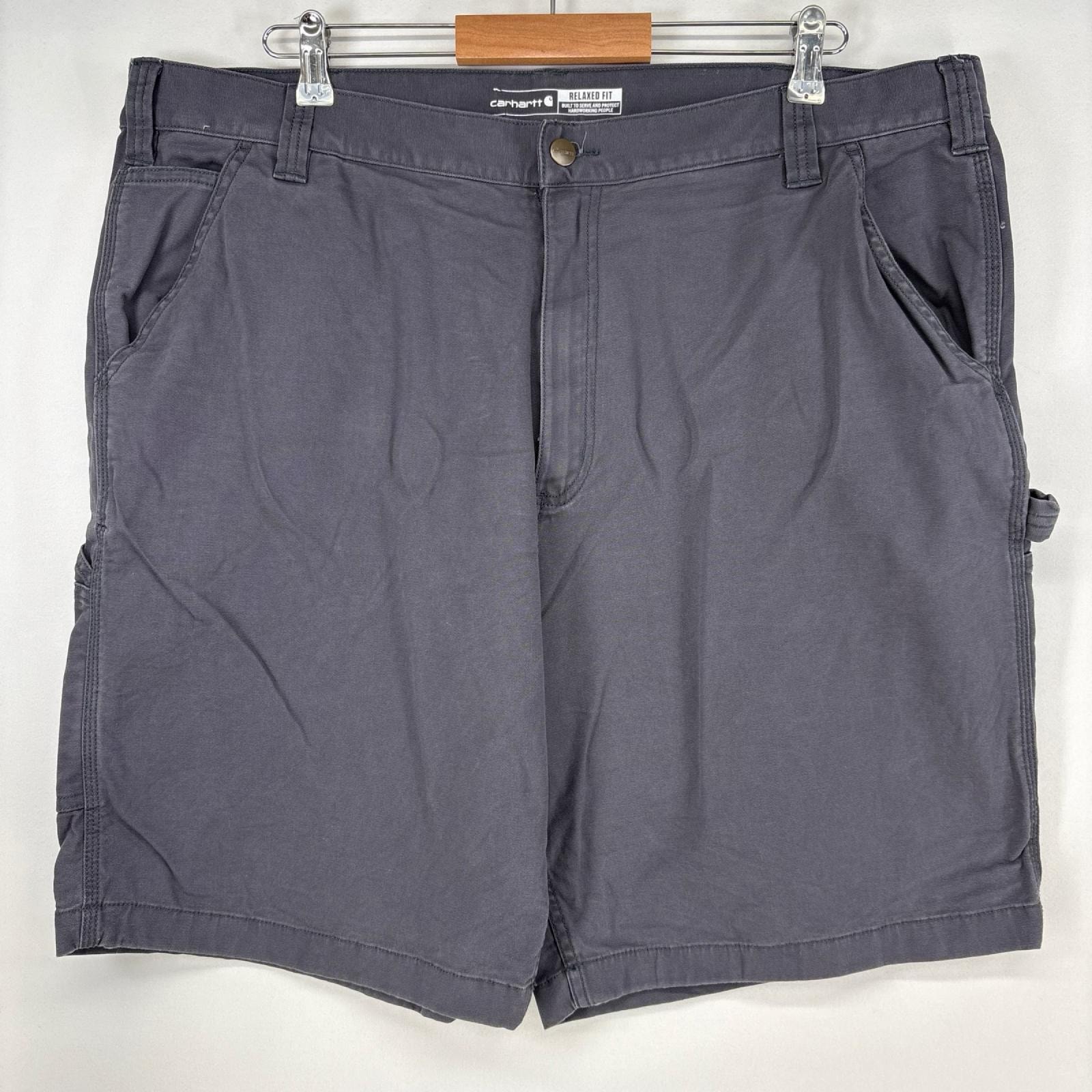 古着 カーハート Carhartt ダック ショートパンツ ペインター ワーク ハーフパンツ 大きいサイズ ワンポイント w42 L11 グレー メンズ