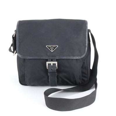 ■極美品 プラダ テスート ナイロントライアングルロゴショルダーバッグ