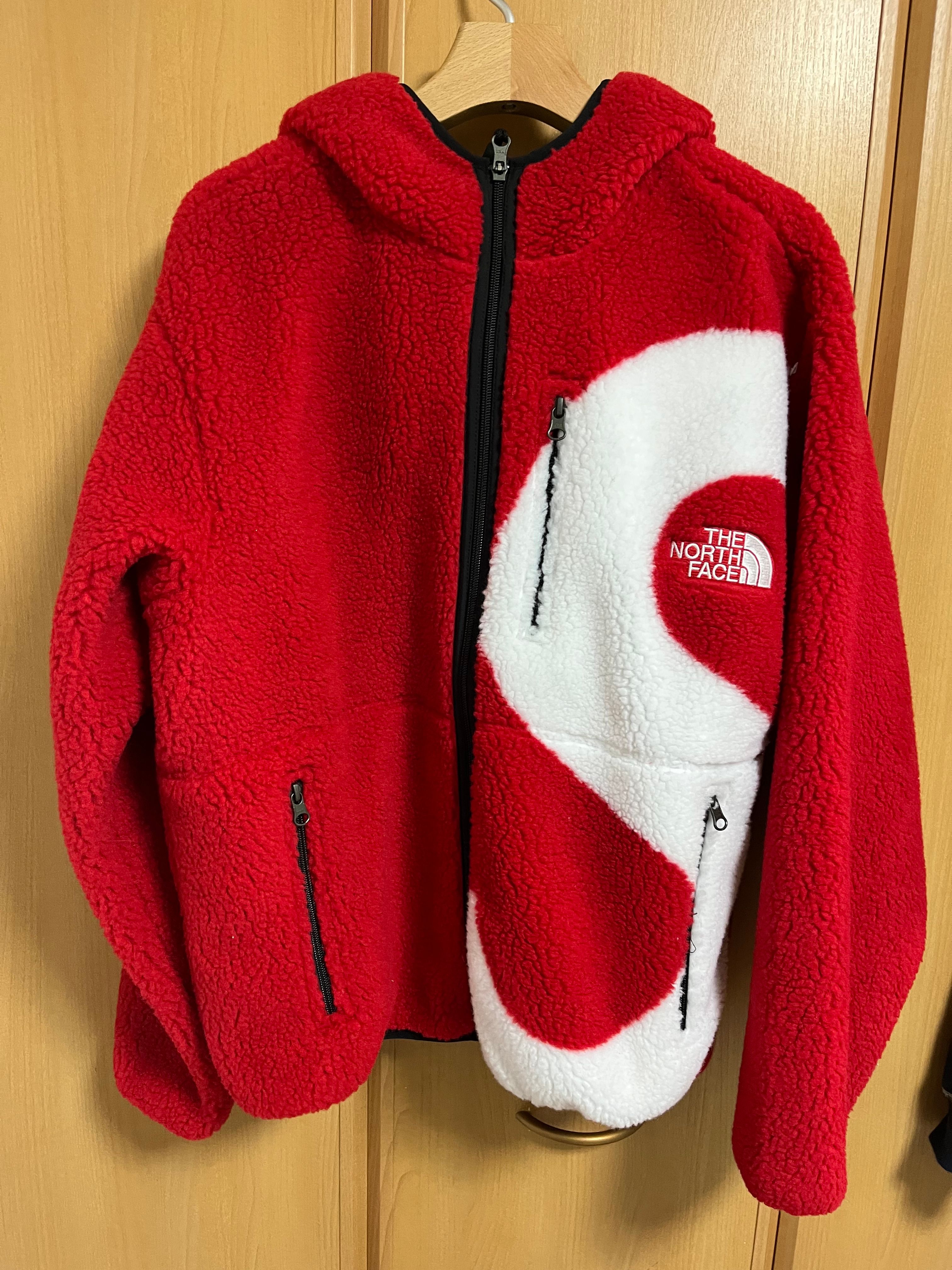 Supreme x The North Face S Logo Hooded Fleece Jacket "Red"