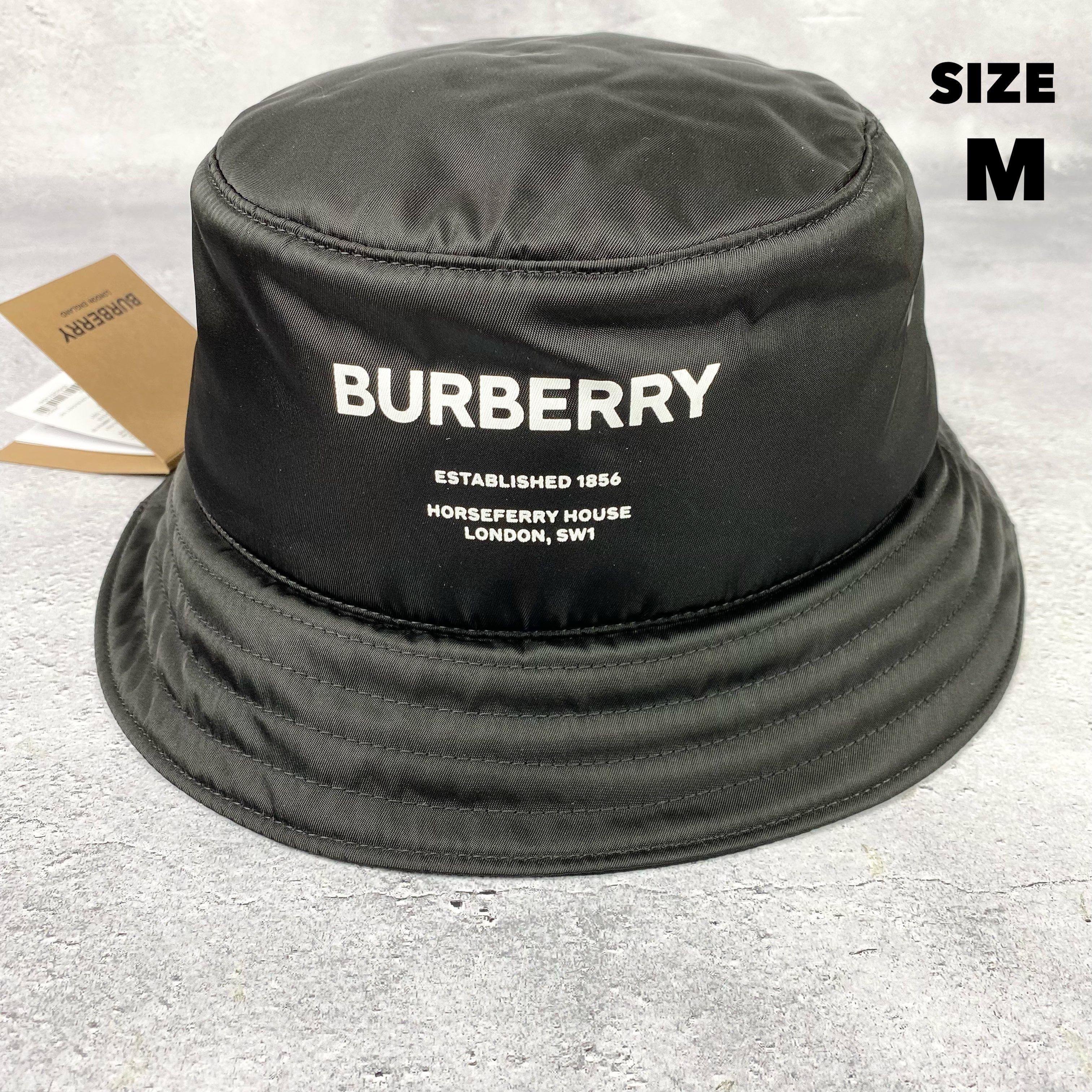BURBERRY Padded Nylon Bucket Hat "Black"