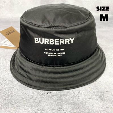 BURBERRY Padded Nylon Bucket Hat "Black"