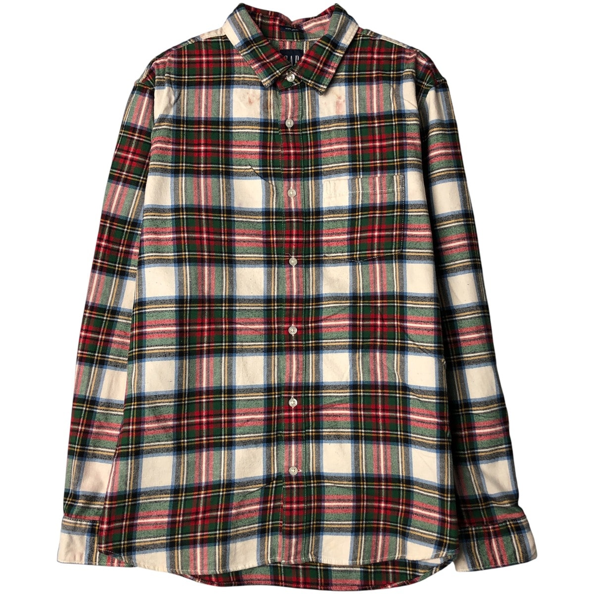古着 ギャップ GAP 長袖 ライトネルチェックシャツ メンズL相当/eaa599583