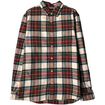 古着 ギャップ GAP 長袖 ライトネルチェックシャツ メンズL相当/eaa599583