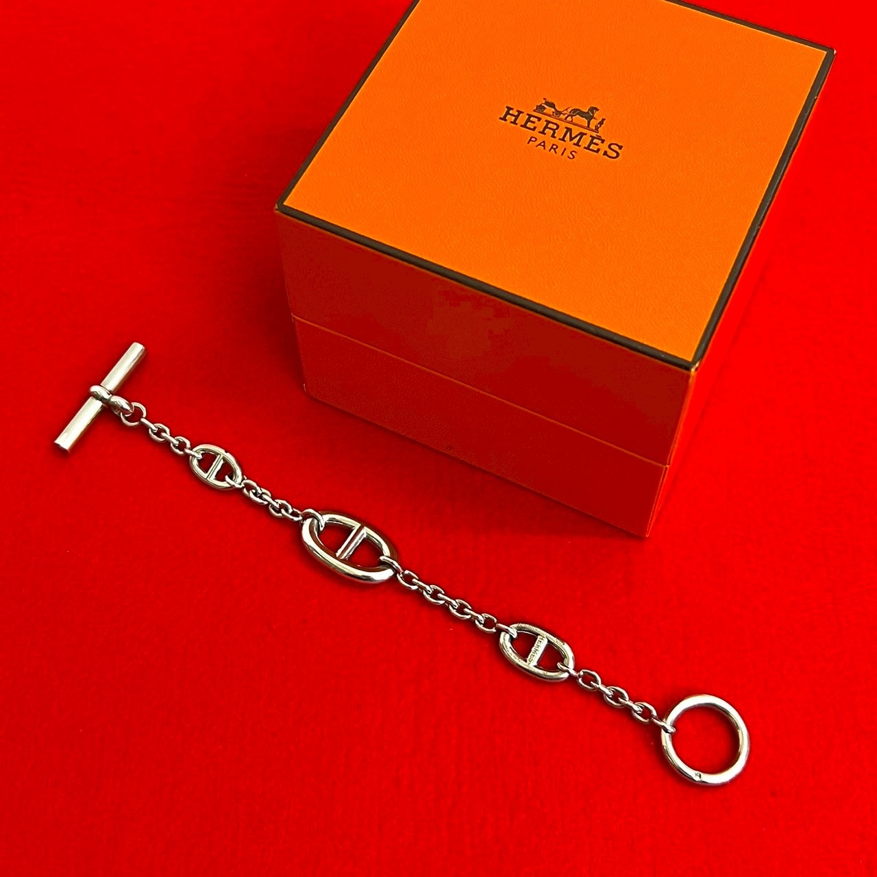 HERMES エルメス ファランドール シルバー925 ブレスレット シルバー
 02481
