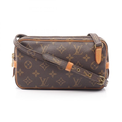 ルイ・ヴィトン LOUIS VUITTON マルリーバンドリエール ショルダーバッグ バッグ PVCコーティングキャンバス レザー モノグラム レディース ブラウン系 M51828 【中古】