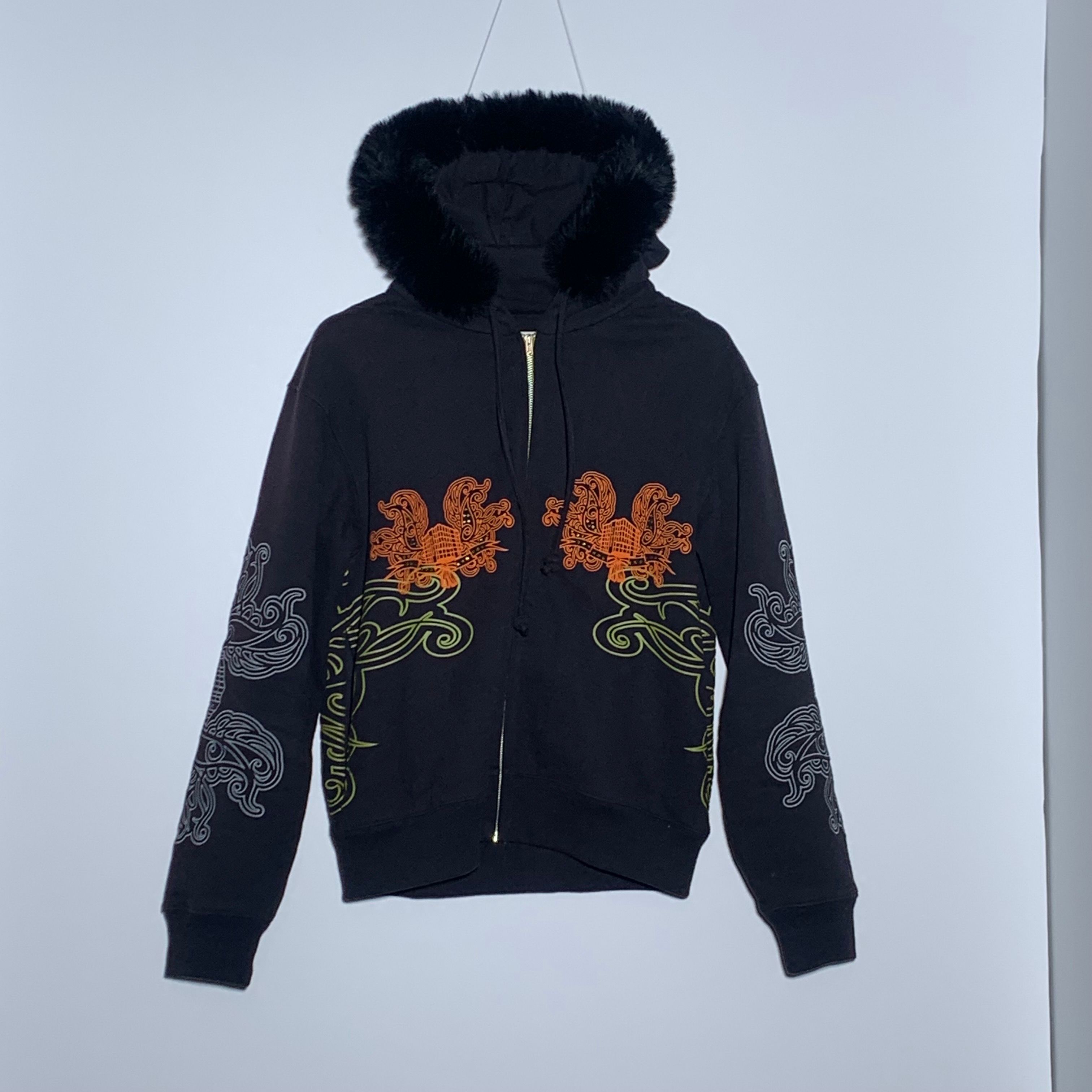 Acne Studios Printed Hooded Zip Sweater