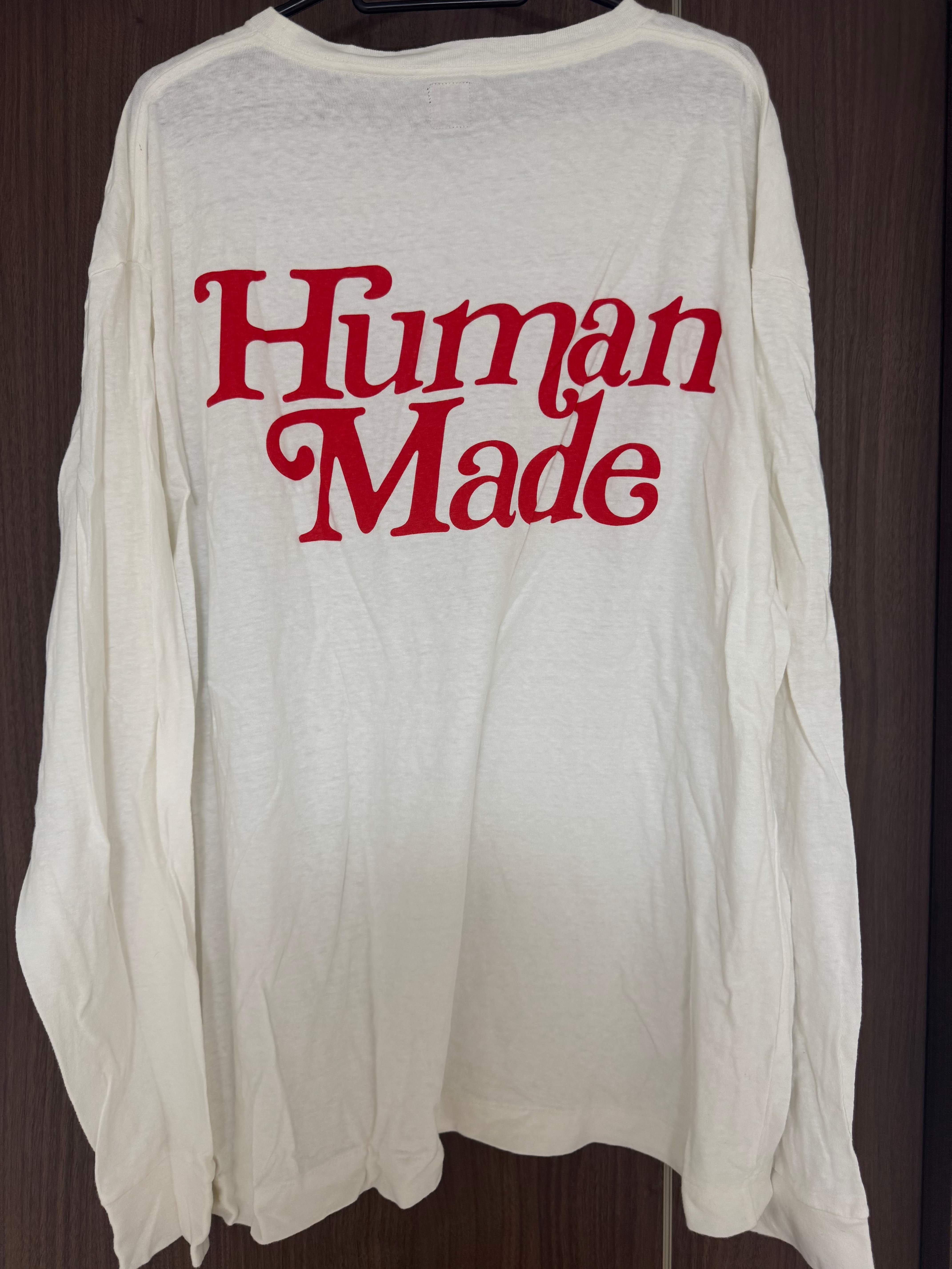 HUMAN MADE Girls Don ’t Cry Long sleeve tops "White" / VERDY