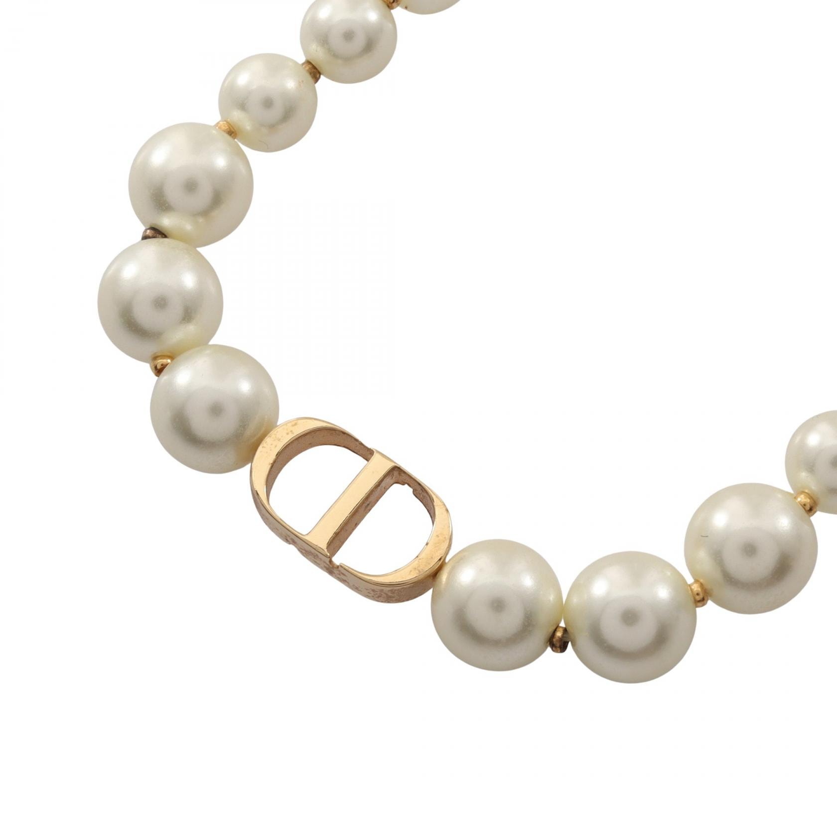ディオール Dior 30 Montaigne ネックレス ジュエリー GP(ゴールドメッキ) フェイクパール レディース ゴールド系 / ホワイト系 N1116MTGRS_D301 【中古】