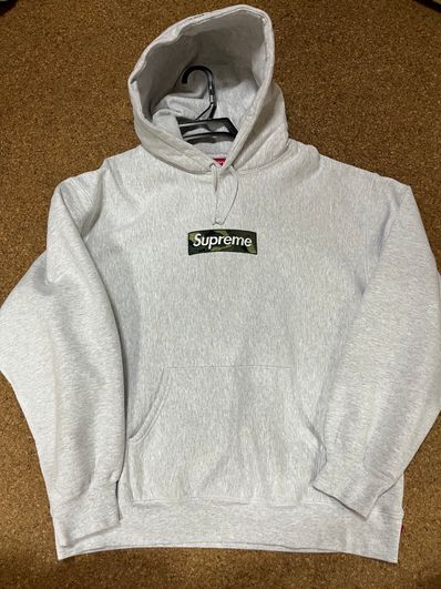 Supreme Box Logo Hooded Sweatshirt "Ash Grey" (23FW)