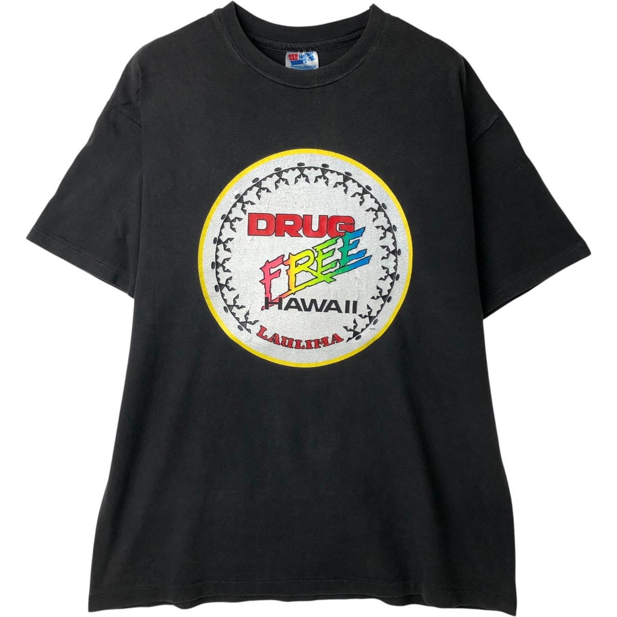 古着 80年代 ヘインズ Hanes BEEFY-T 青タグ プリントTシャツ USA製 メンズL相当 ヴィンテージ/eaa618018