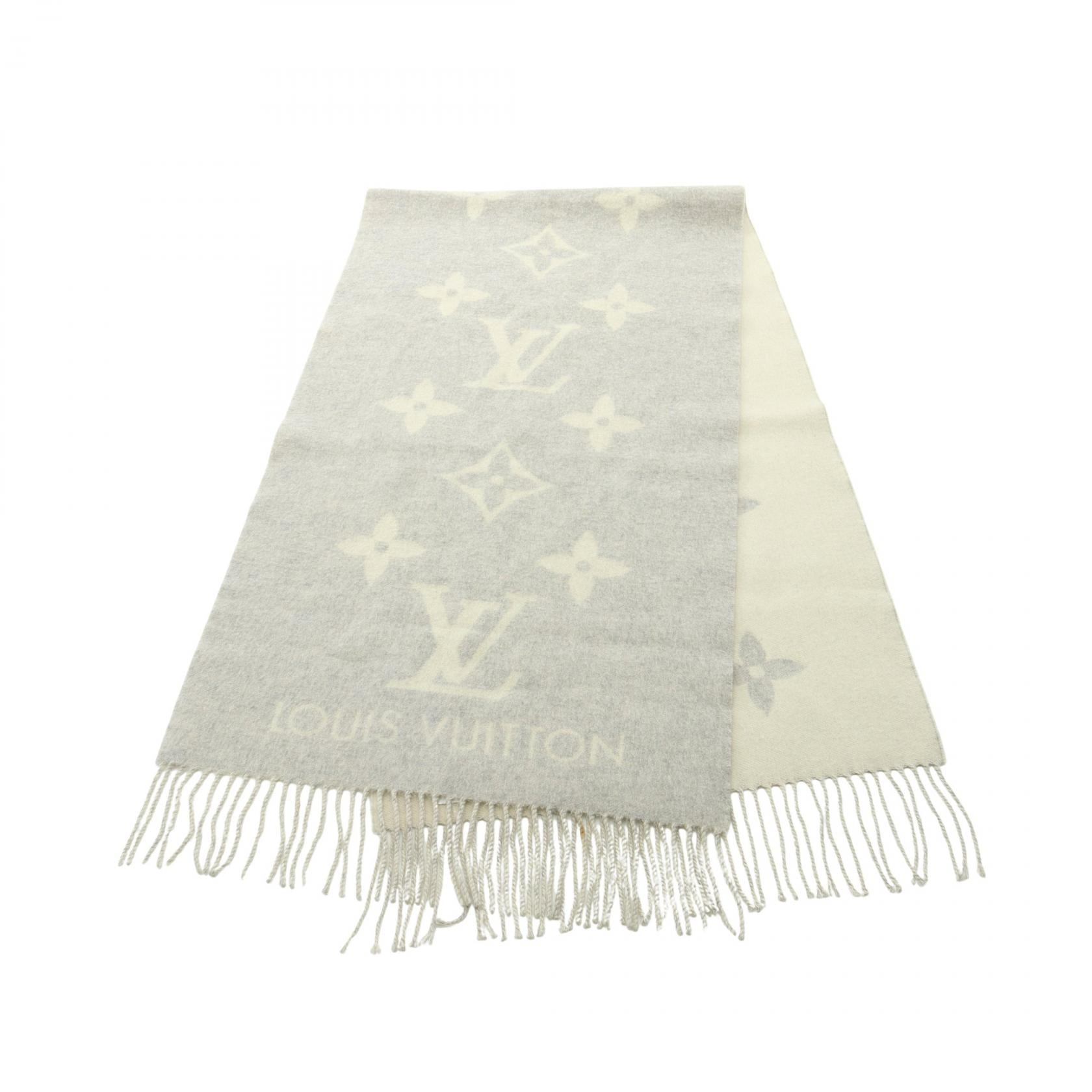 ルイ・ヴィトン LOUIS VUITTON エシャルプ レイキャビック マフラー 衣料品 カシミヤ レディース グレー系 / ベージュ系 M71126 【中古】