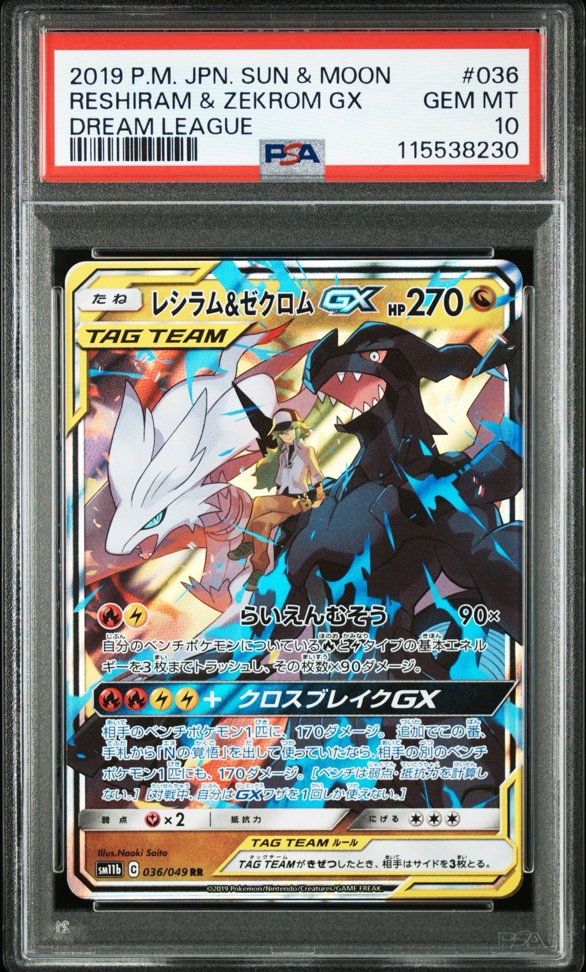 レシラム&ゼクロムGX (N) RR[SM11b 036/049](強化拡張パック「ドリームリーグ」)