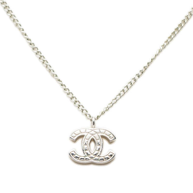 シャネル ココマーク チェーン ペンダント ネックレス 05V刻印 シルバー メタル レディース CHANEL 中古