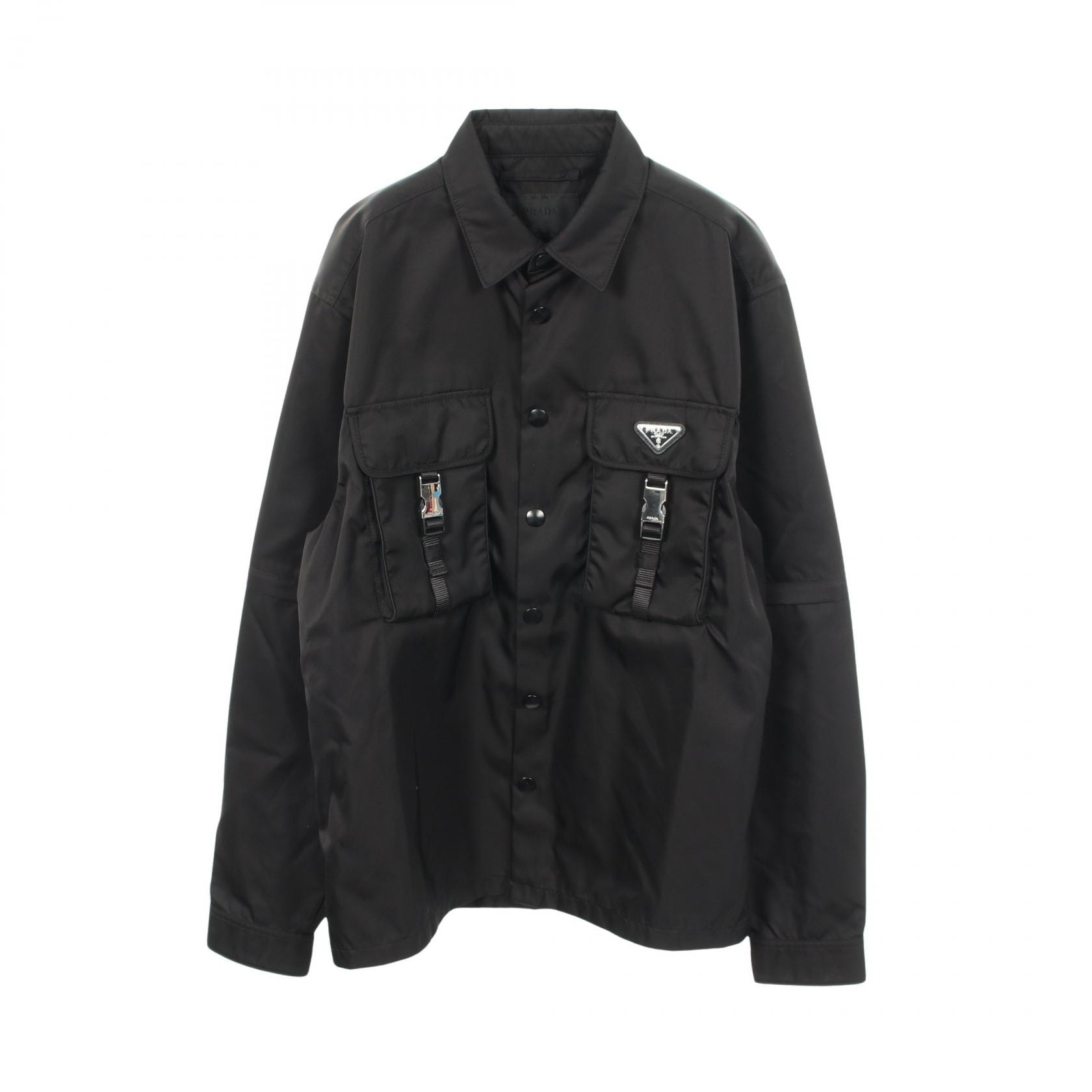 プラダ PRADA Re-Nylon シャツ 衣料品 アウター ナイロン メンズ ブラック系 SC548 【中古】
