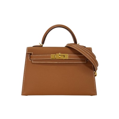 HERMES エルメス ショルダーバッグ ケリー ミニ ドゥ ケリー 20 ゴールド エプソン ゴールド金具 B刻印 新品同様【中古】