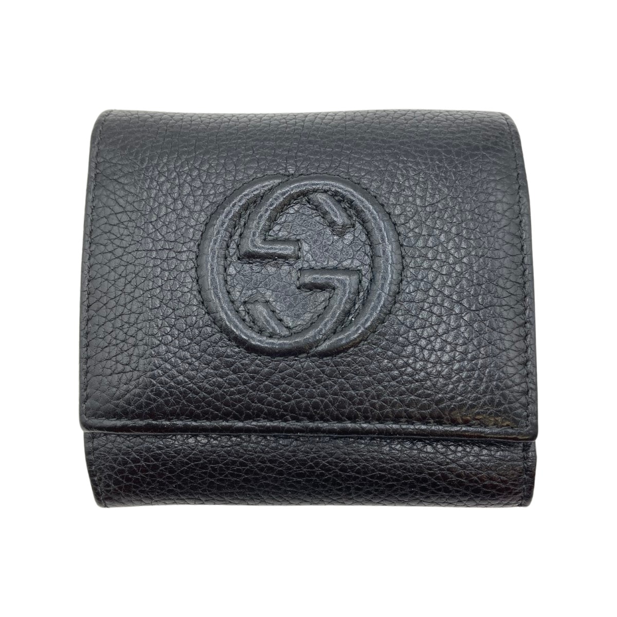 GUCCI グッチ ソーホー 3つ折り財布 GGマーク 598207 ブラック 型崩れ有