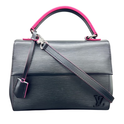 LOUIS VUITTON 希少 極美品 ルイヴィトン クリュニーBB エピ M54167 2way ハンドバッグ ショルダーバッグ レザー RFID ノワール ホットピンク ブラック クロスボディ ミニ ヴィトン LV Aランク 中古 鑑定済 ヴィトンバッグ