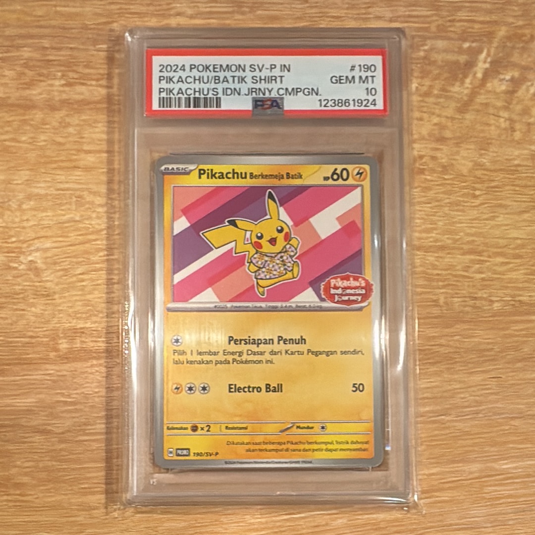 【鑑定品】PSA10 バティックシャツを着たピカチュウ フラワーピカチュウ柄 P バティックシャツを着たピカチュウ（フラワーピカチュウ柄）】PSA10