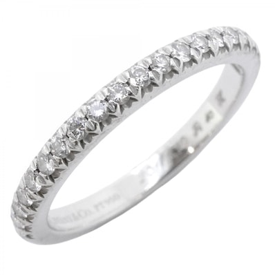 【6jdb0427-34】ティファニー リング ソレスト ハーフエタニティ Pt950 プラチナ ダイヤモンド 7号【中古】レディース