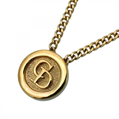 ★SALE【6jcb0793】クリスチャンディオール ネックレス CDロゴ 丸型 サークル GPメッキ ゴールド【中古】レディース