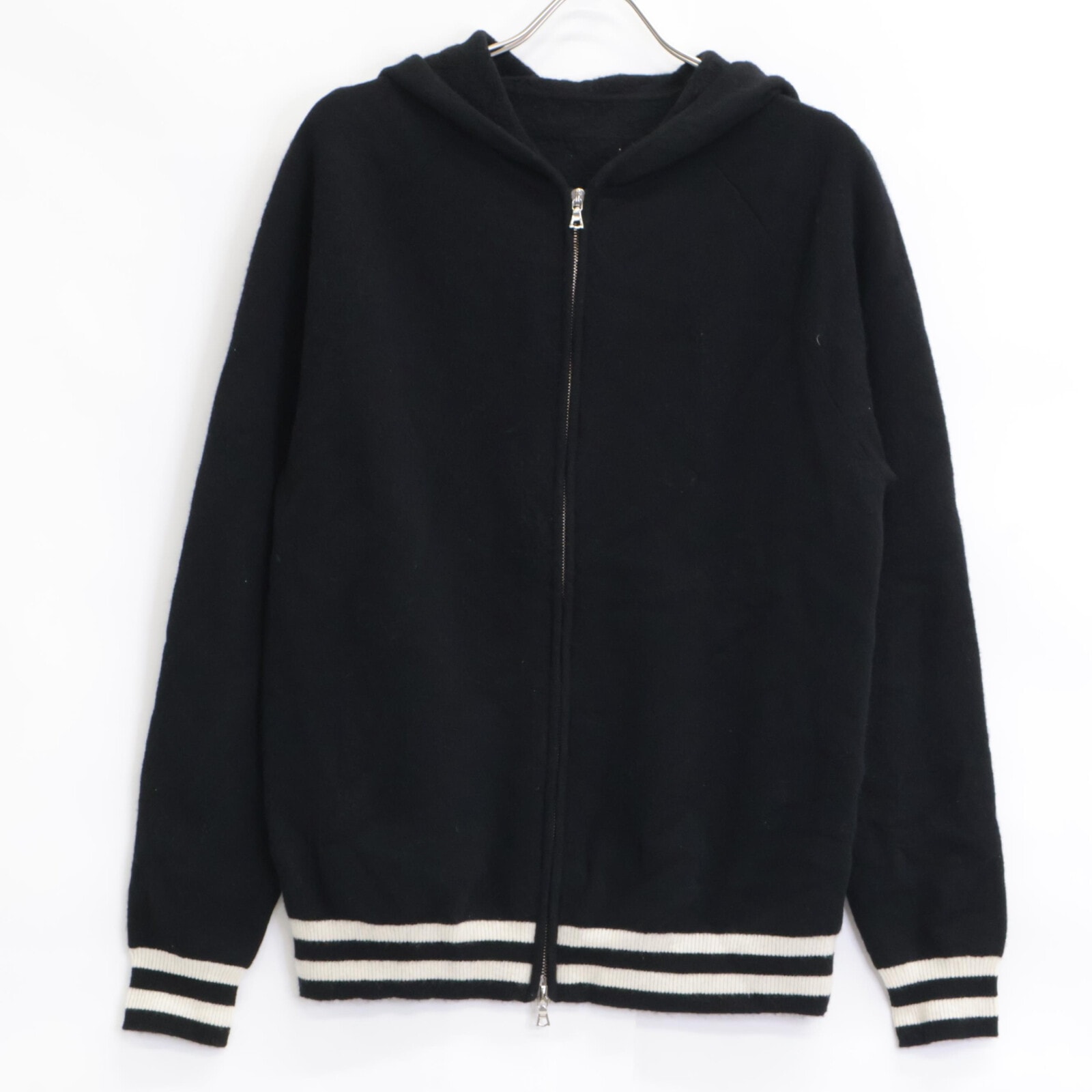 ソフネット SOPH-242073 ブラック WOOL FLEECE ZIP UP HOODIE L